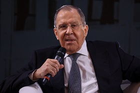откъс от изказването на Министъра на външните работи на Руската Федерация Сергей Лавров в рамките на проекта на гимназията „Евгений Примаков“