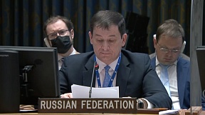 откъс от изказването на Първия заместник на Постоянния представител на Руската Федерация Дмитрий Полянский по време на заседанието на Съвета за сигурност на ООН